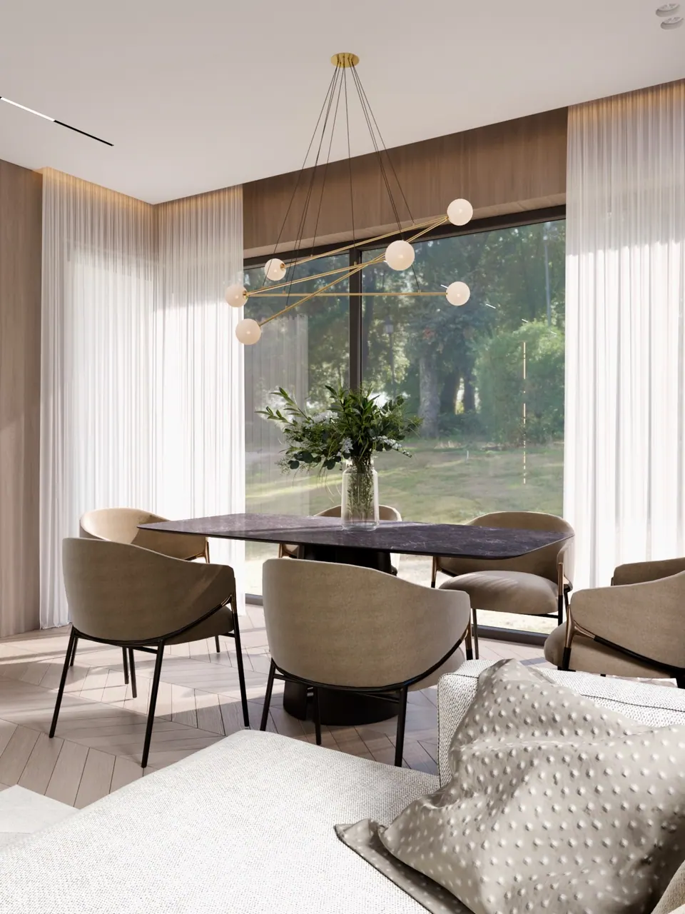 panoramic view from modern living area berlin