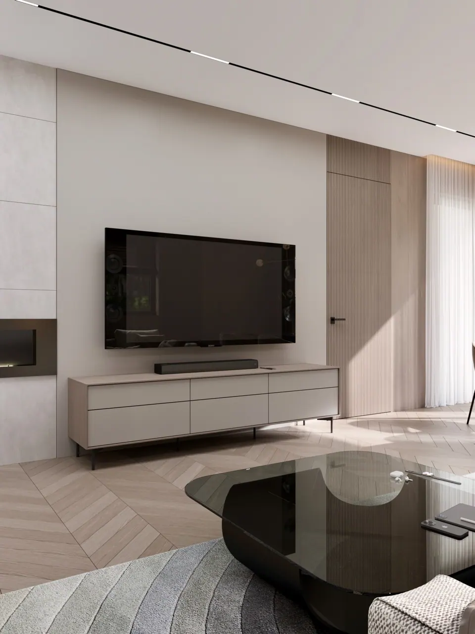 elegant open-plan living room berlin villa
