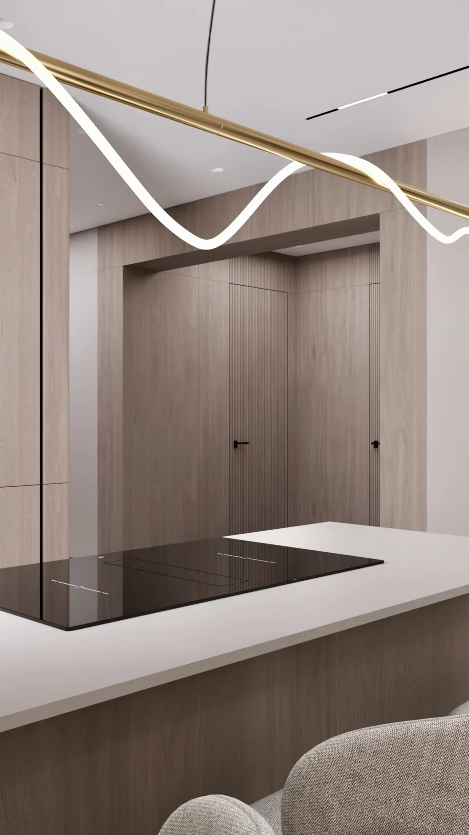 premium stone backsplash in high-end kitchen berlin