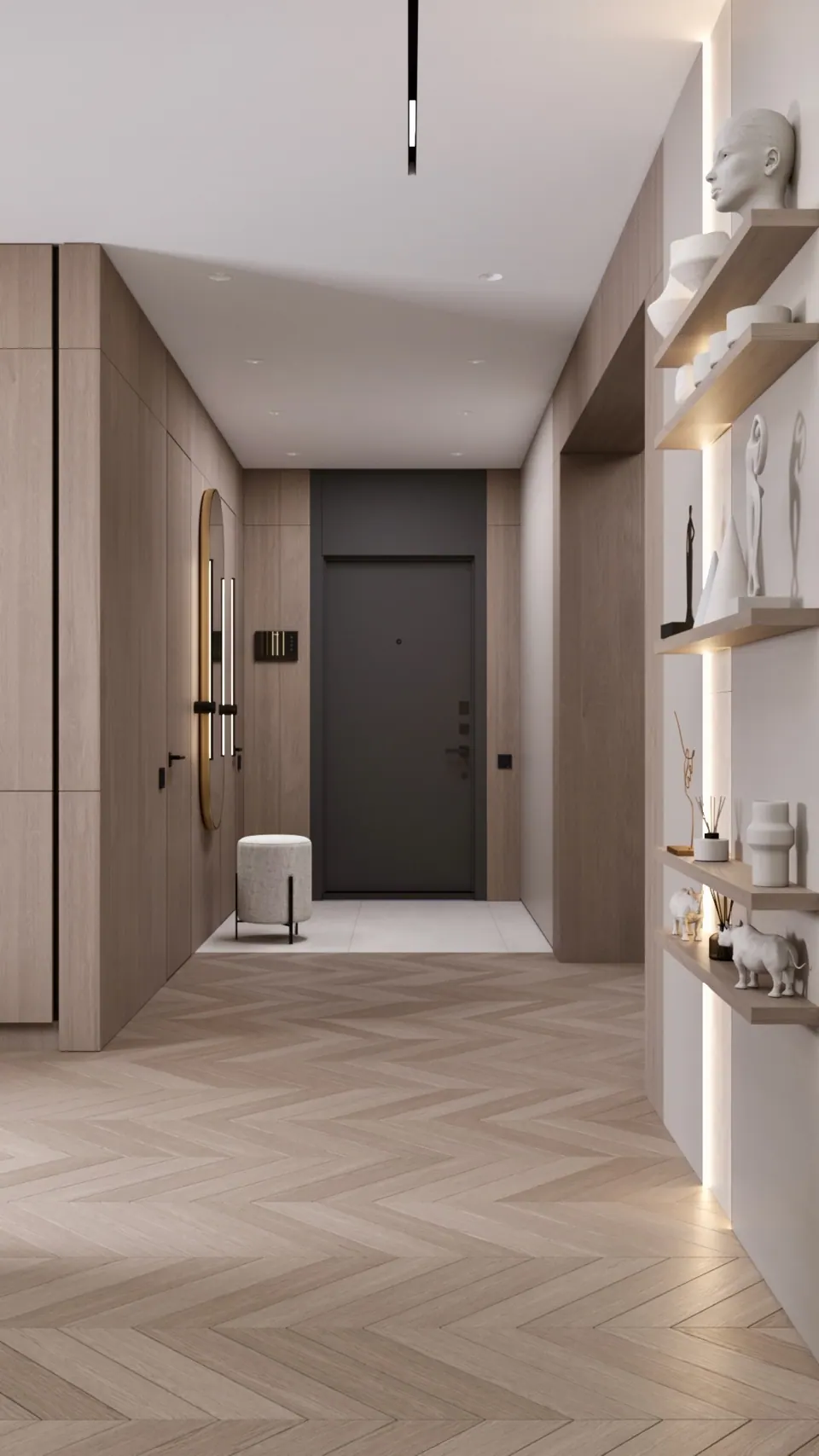 bespoke lighting in house hallway berlin