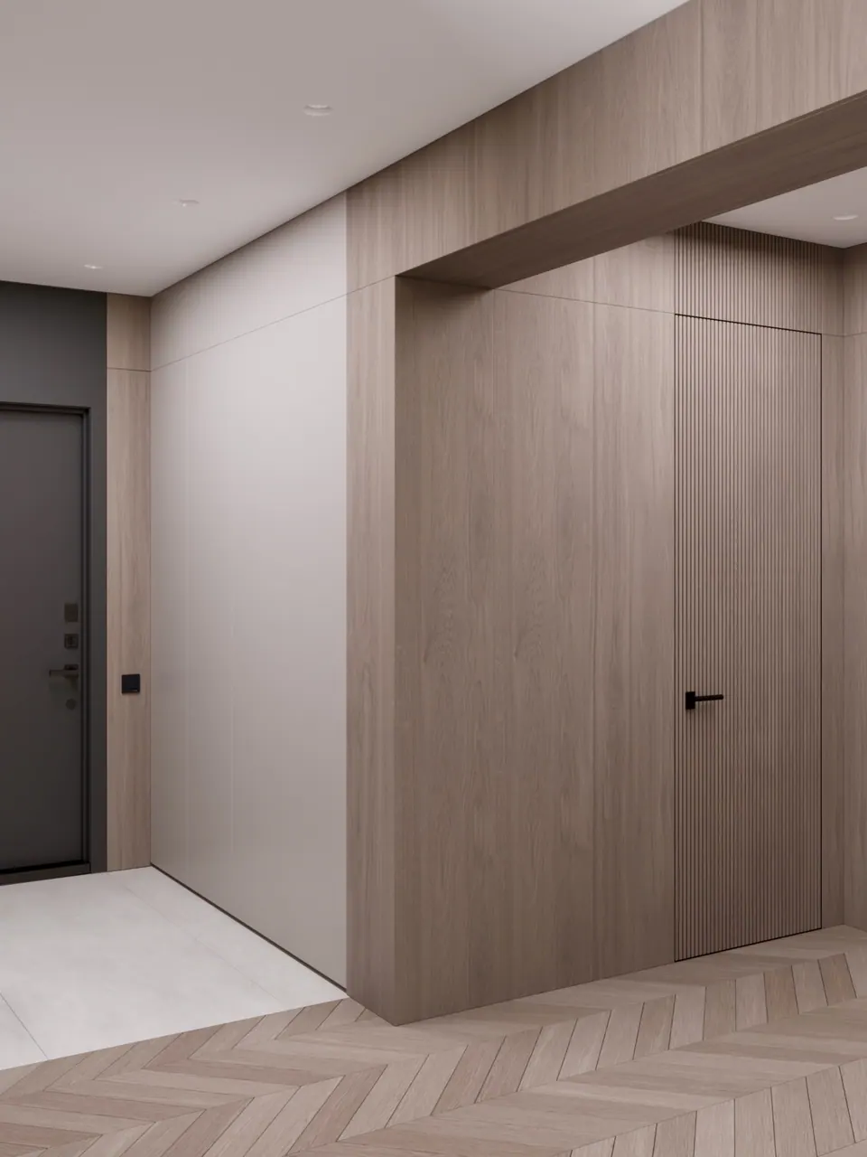 elegant neutral palette in villa entry berlin