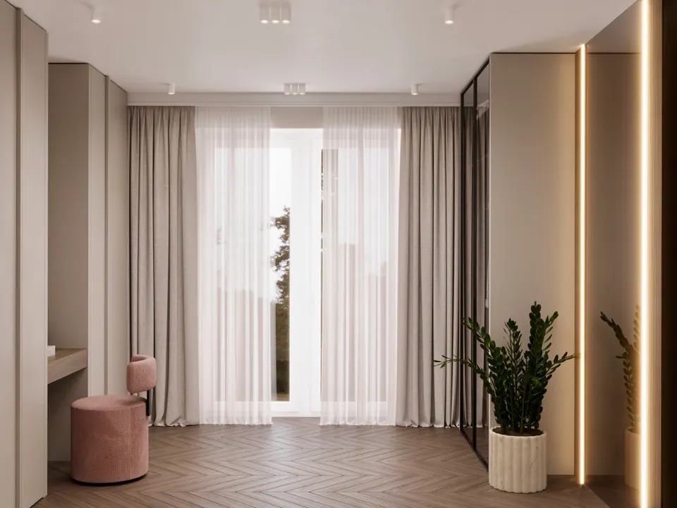 Begehbarer Schrankraum, Interieur eines Hauses, Bratislava, Slowakei