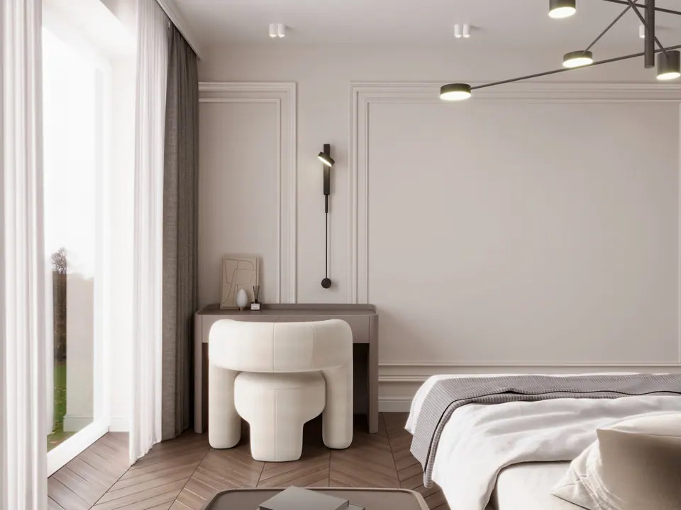 Interieur des Gästezimmers, Einfamilienhaus, Bratislava, Slowakei