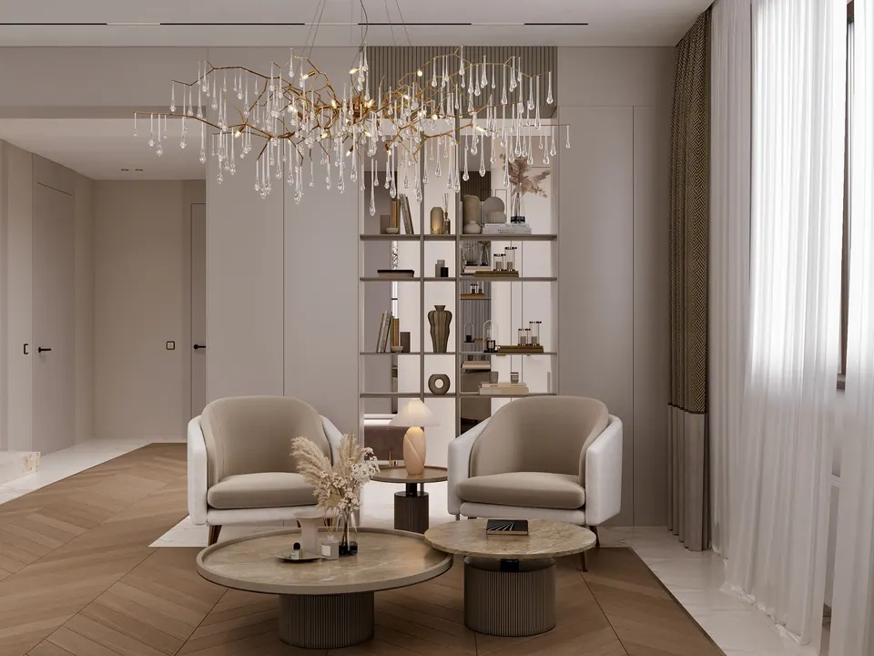 plush seating in high-end lounge interior