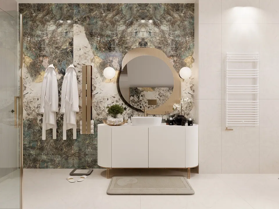Modernes Bad von DUMSKAYA DESIGN, Charkiw, Ukraine