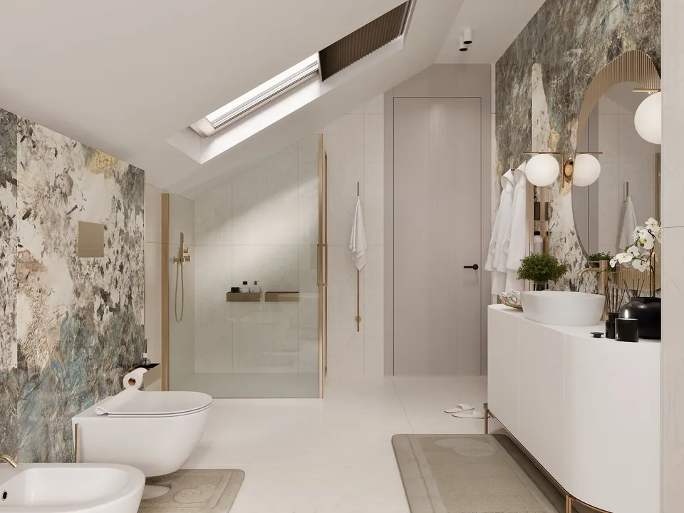 3D-Visualisierung des Badezimmers, Charkiw, Ukraine