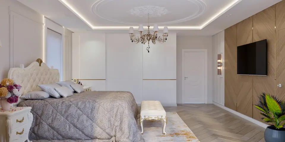 Schlafzimmer mit Möbeln nach Maß, Madrid, Spanien