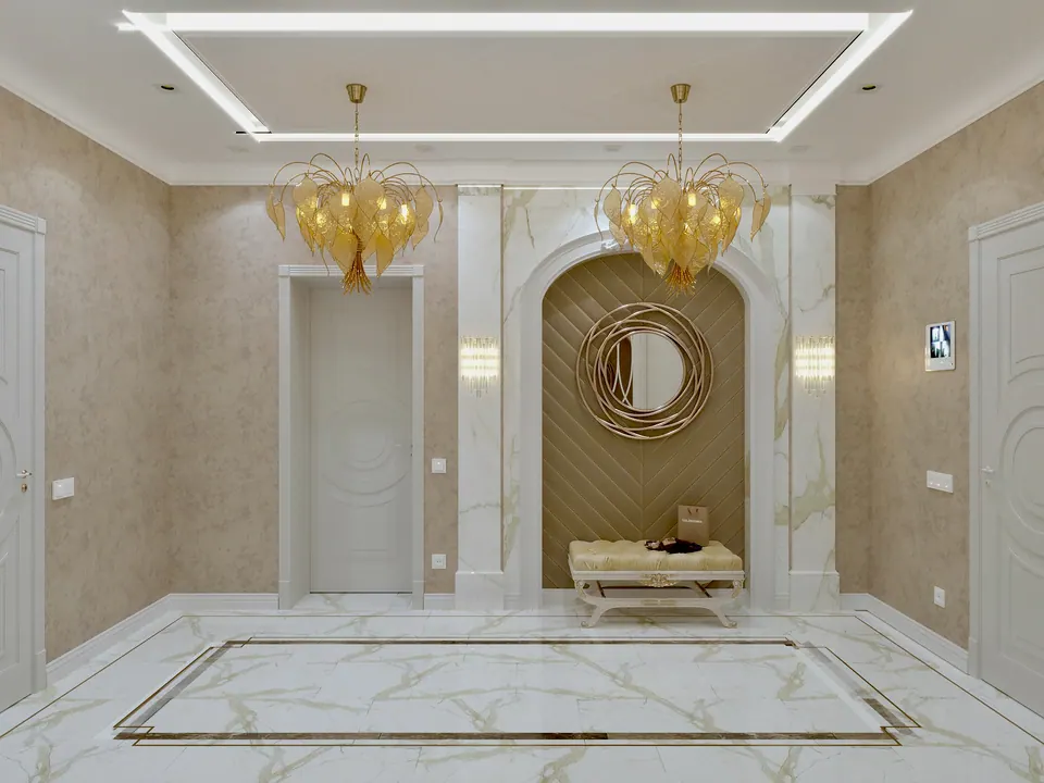 Wohnzimmer in einer Wohnung, Madrid, Spanien