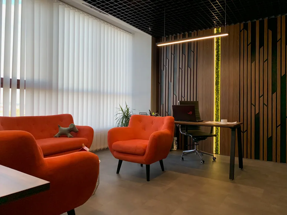 elegant office interior with minimalist furniture