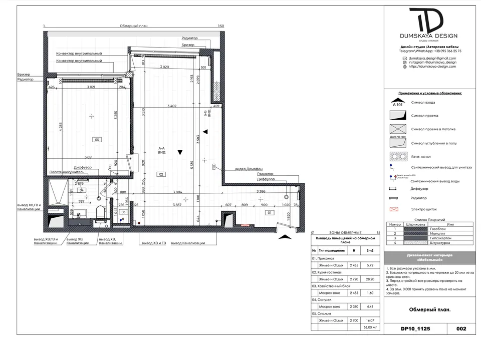 Zameranie skutočného stavu — byt v Eurovea City v Bratislave, 56 m²