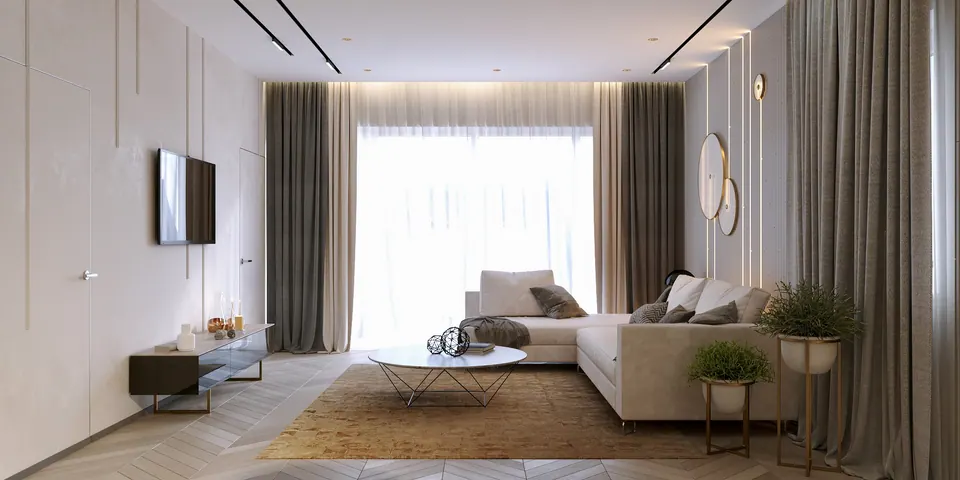 modern villa lounge with custom furniture munich