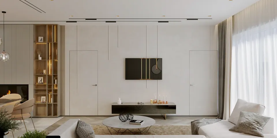 panoramic windows in luxury living room munich